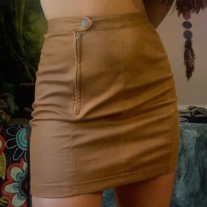 Free People Suede Skirt Brown / Rust Shusha